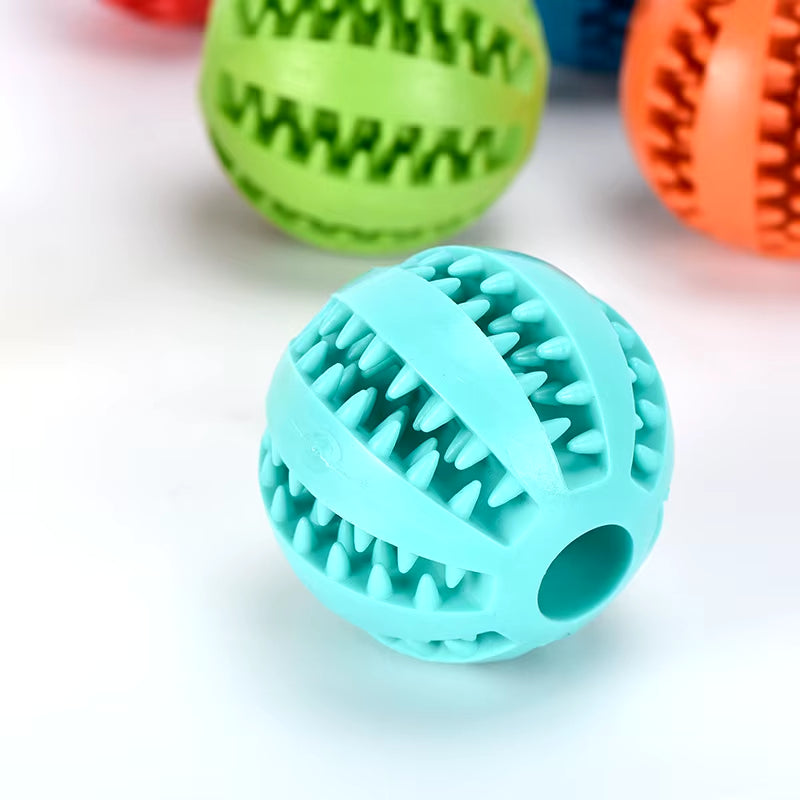 Natural Rubber Pet Dog Toys Dog Chew Toys Tooth Cleaning Treat Ball Extra-Tough Interactive Elasticity Ball5Cm for Pet Products