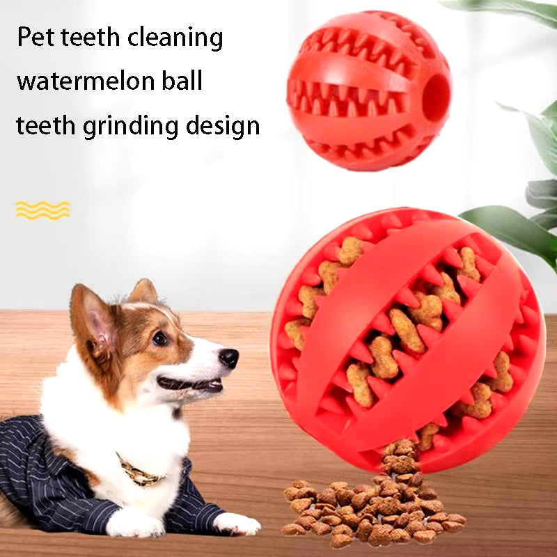 Natural Rubber Pet Dog Toys Dog Chew Toys Tooth Cleaning Treat Ball Extra-Tough Interactive Elasticity Ball5Cm for Pet Products