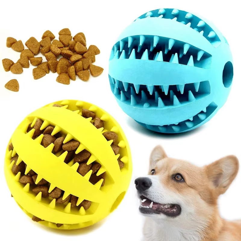 Natural Rubber Pet Dog Toys Dog Chew Toys Tooth Cleaning Treat Ball Extra-Tough Interactive Elasticity Ball5Cm for Pet Products