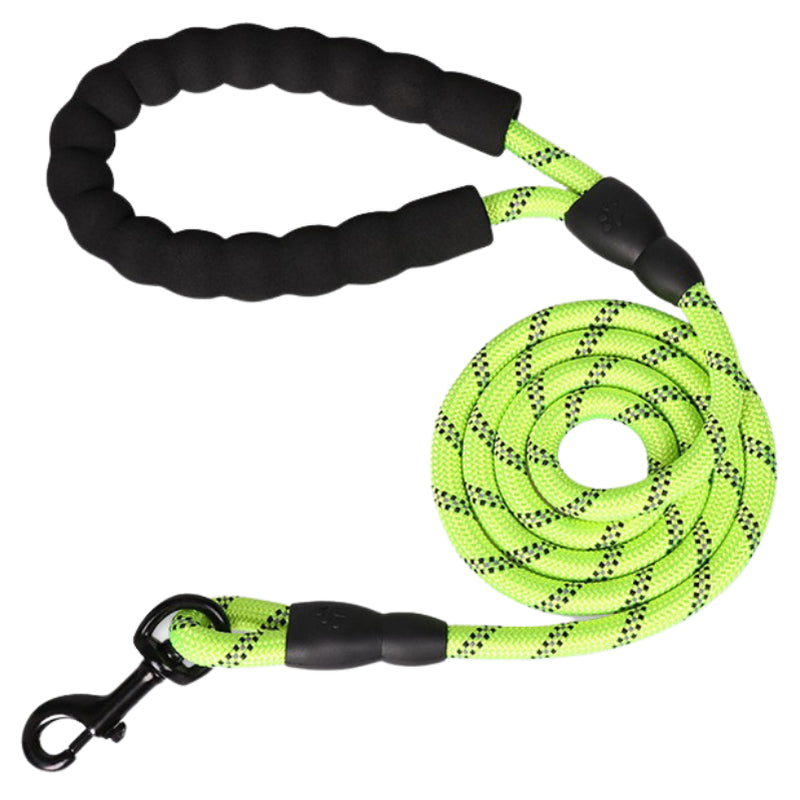 5FT Reflective Dog Leash Rope Braided Pet Leads Strong Training Padded Braided